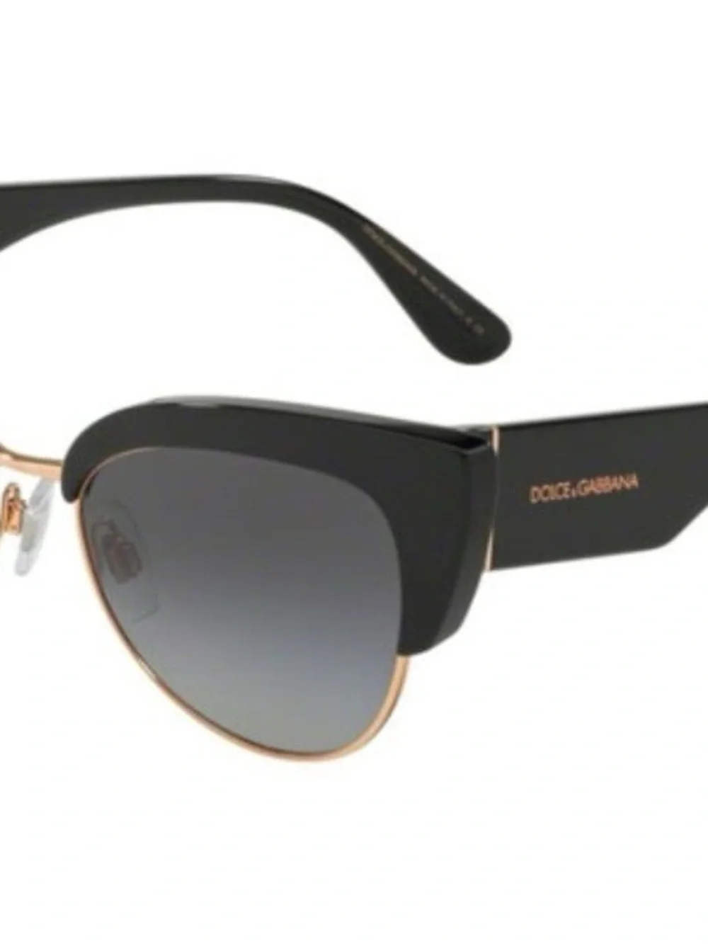 Dolce & Gabbana Black and Gold Women’s CatEye Sunglasses